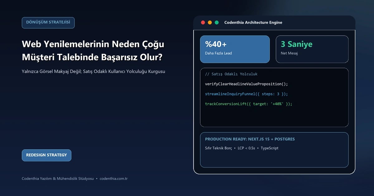 Web Sitesi Yenilemelerinin Neden Çoğu Müşteri Talebi Yaratmada Başarısız Olur?